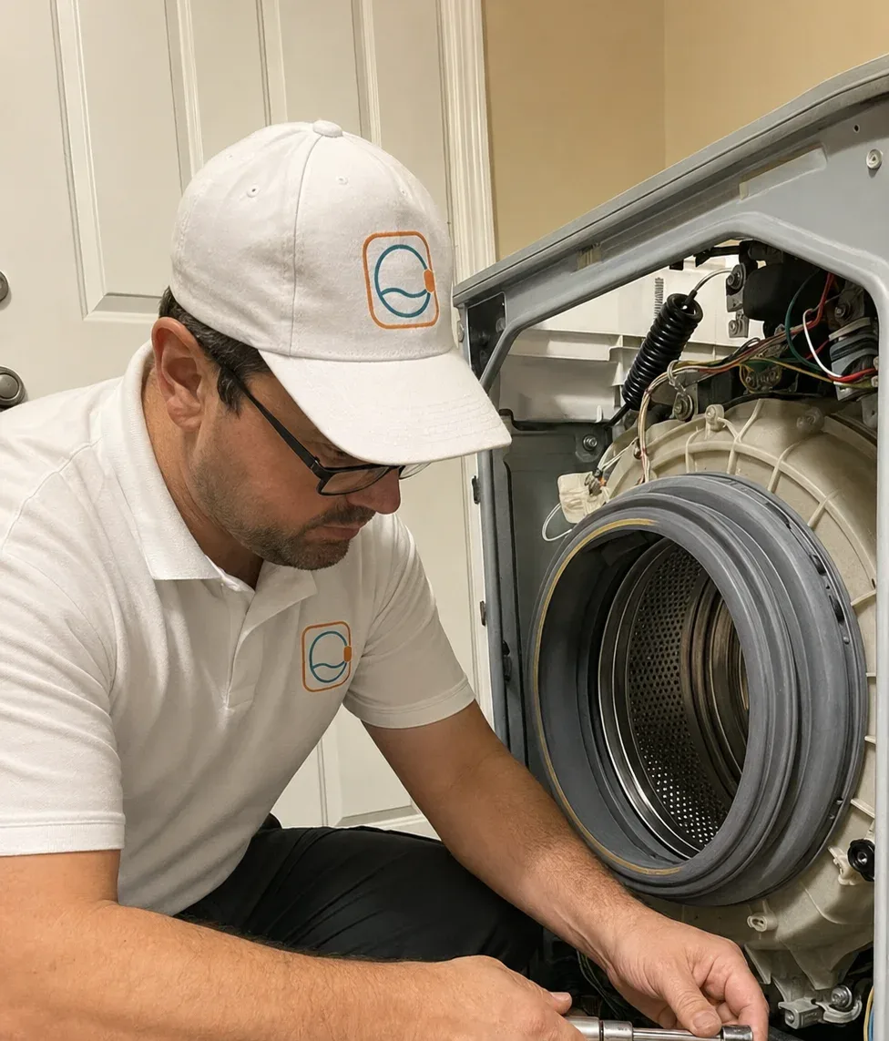 Jacob’s Appliance Repair technician and service van in Kelowna